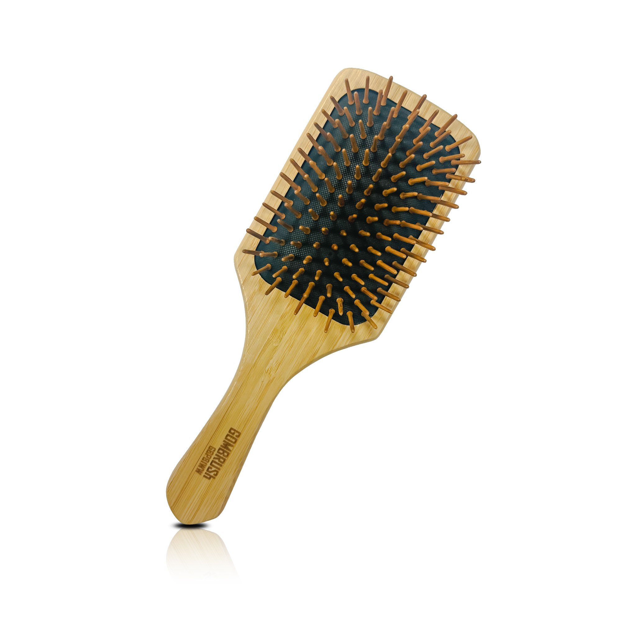H2PRO GOMBRUSH LARGE BAMBOO WOOD BRISTLE PADDLE BRUSH - GBP81WW