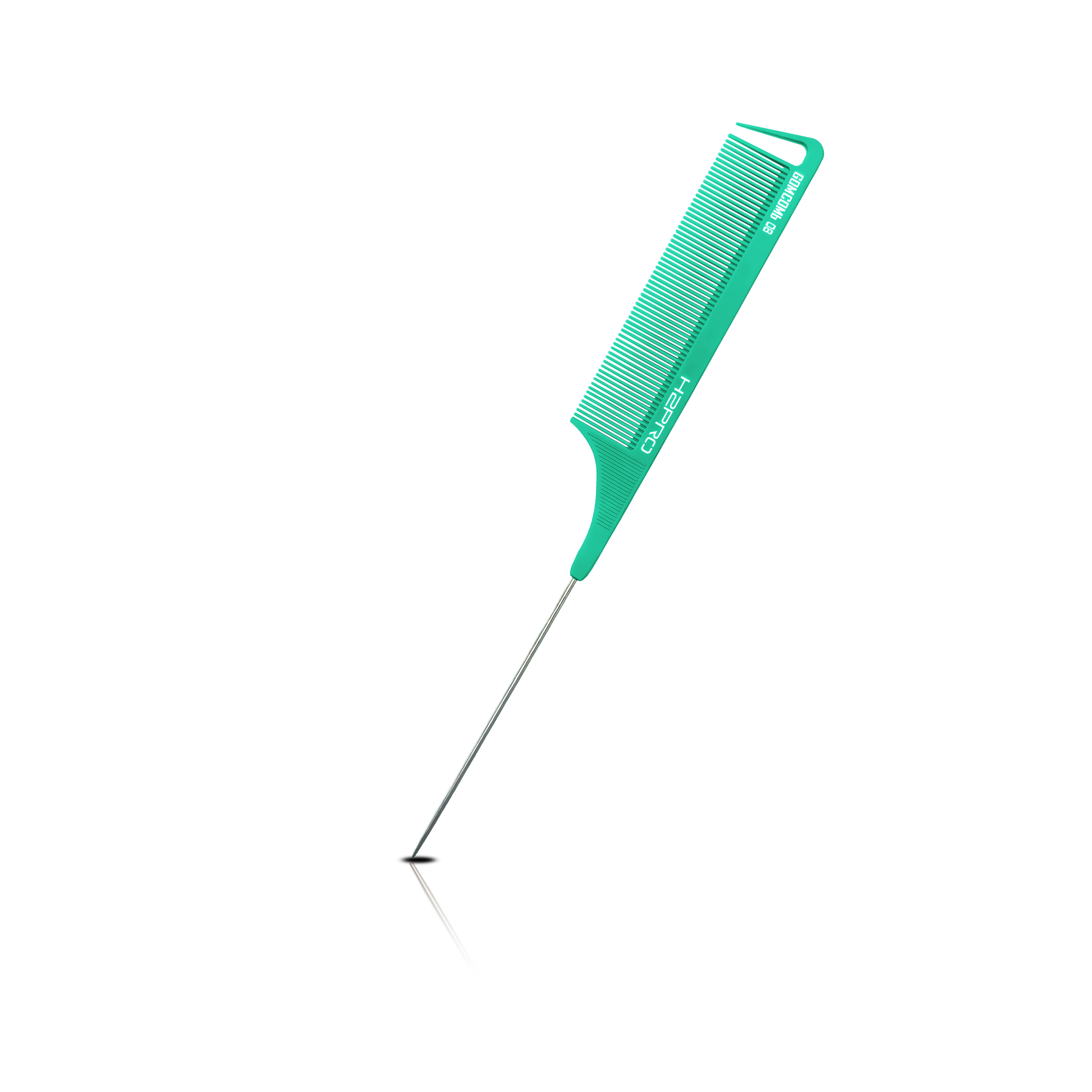 ヘアゴム H29 H2PRO GOMCOMb 08 FINE TOOTH PIN TAIL COMB 9 1/4 IN / 230 MM - TEAL