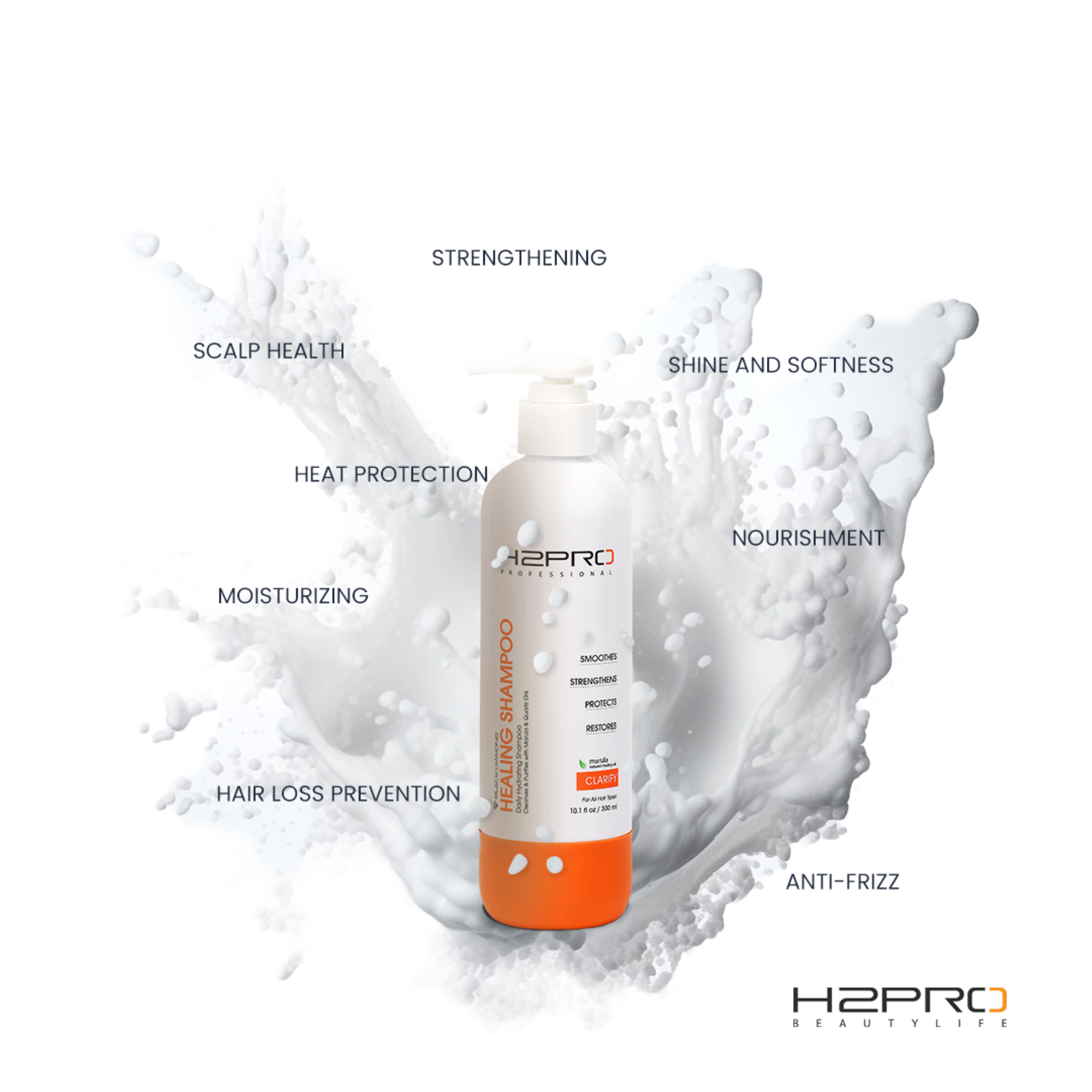 H2PRO BLACK DIAMOND CLARIFYING SHAMPOO (10.1 fl oz / 300 ml